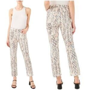 7 For All Mankind JEN7 Women's Snake Print Ankle Skinny Jeans Size 10 Stretch